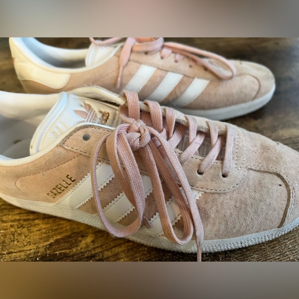 Adidas Women's Pink Gazelle Sneakers, size 8